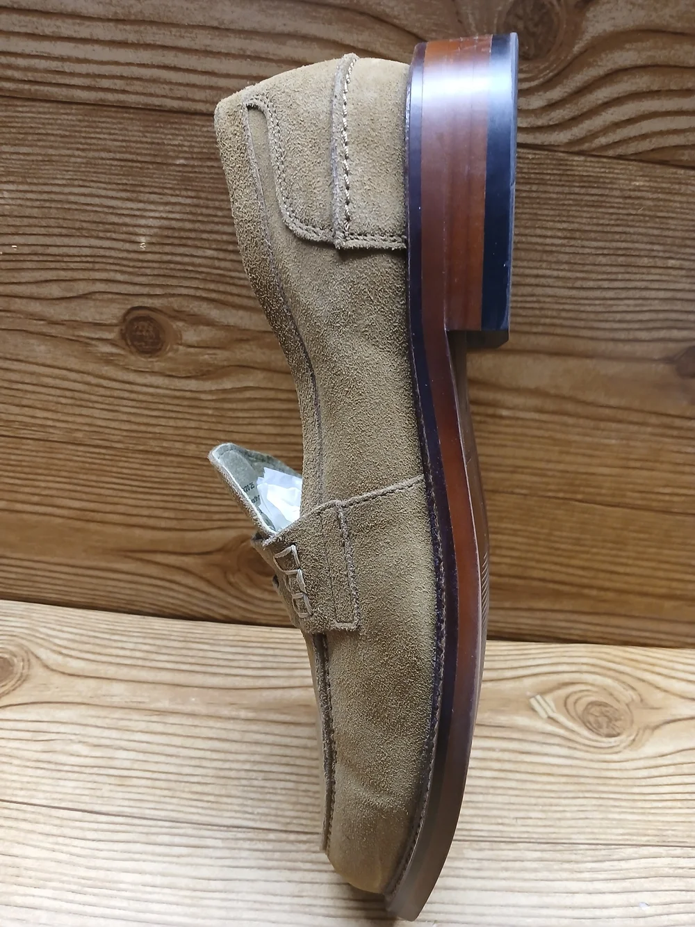 Banana Republic Suede Penny Loafers in Light Brown